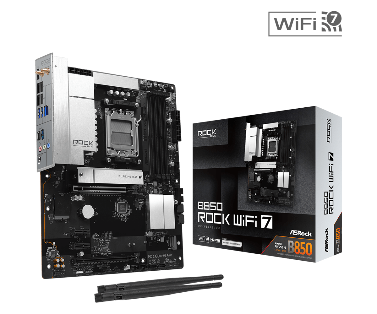 B850 Rock WiFi 7 Photos